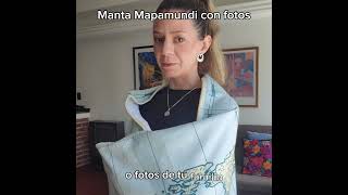 Manta Mapamundi con fotos