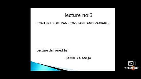 FORTRAN CONSTANT AND VARIABLE