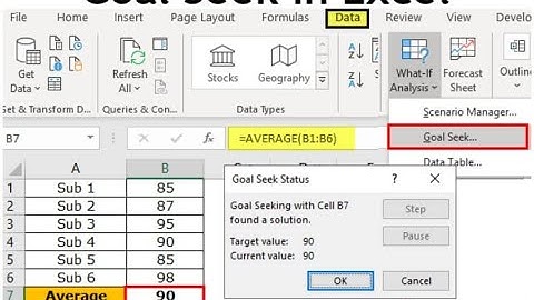 goal seek (@simplifiedacademictutorialsug )