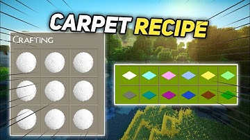 How to make Carpet in mini block craft || carpet and canvas recipe.
