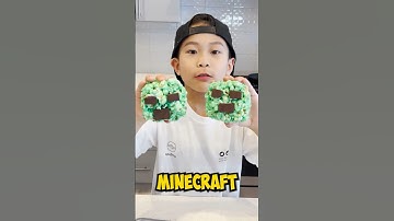 Minecraft Popcorn Rice Krispy’s 🍿 Homemade Snacks! #shorts #food #minecraft