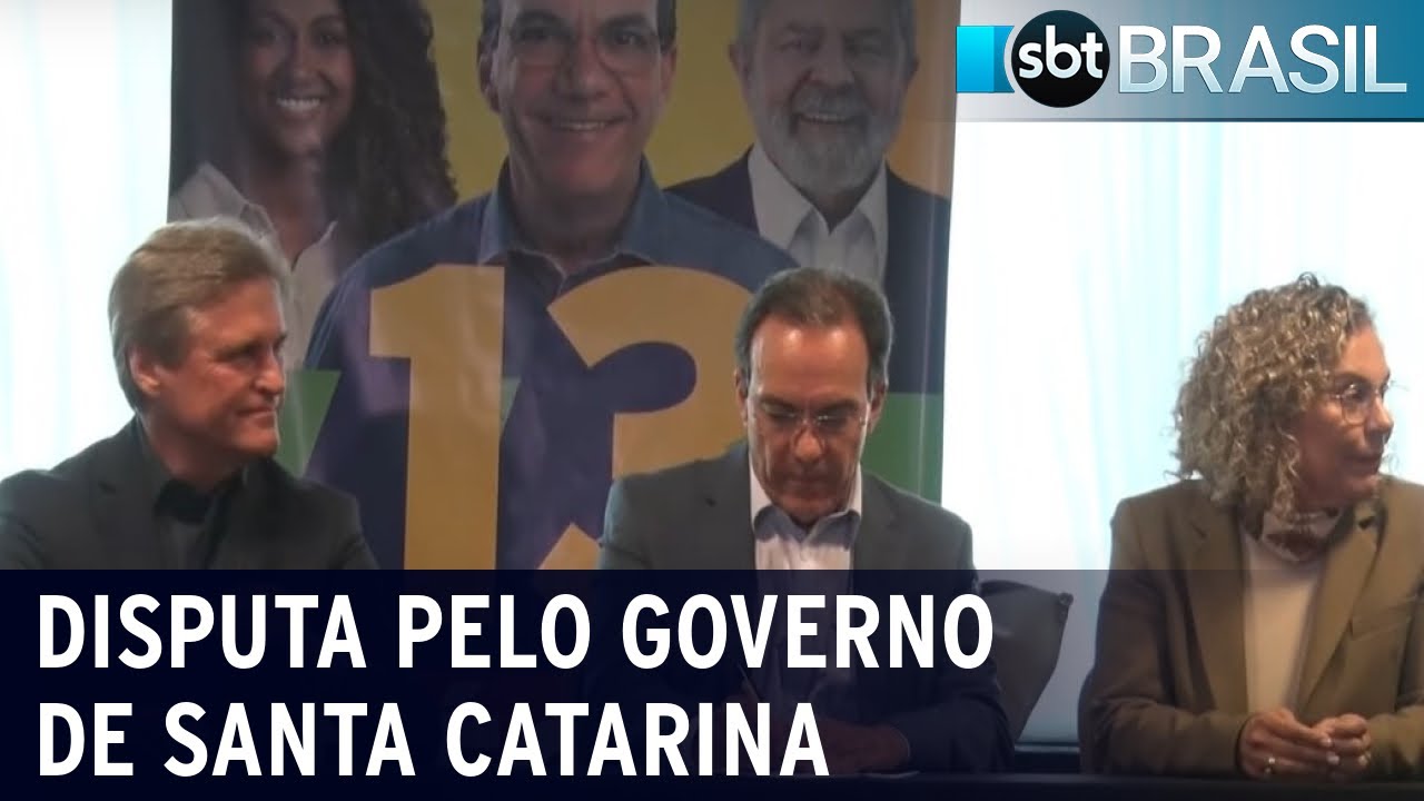 Candidato do PT e candidato do PL disputam Governo de Santa Catarina | SBT Brasil (11/10/22)