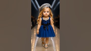 ✨ Baby Runway Elegance 🌸 Timeless Couture Moment