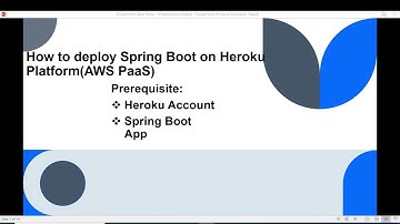 How to Deploy Spring-Boot App on the Heroku Platform(AWS PaaS).