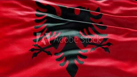 4k render Albania Flag video waving in wind Albania Flag Wave Loop waving in wind Albania Flag