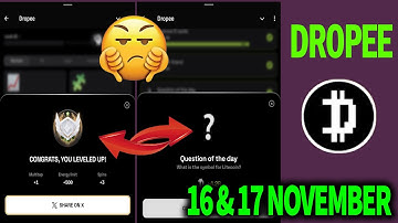 Dropee Question of the Day 16 November Dropee daily code #Deopee #code