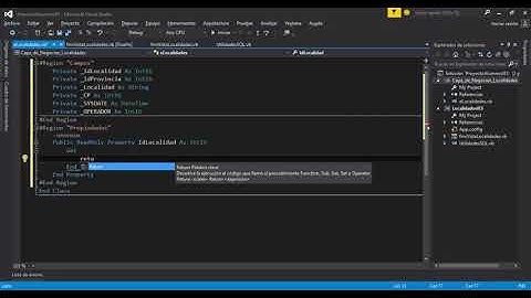 Vídeo 4 - Parte 1 - Curso VisualBasic.NET 2015 y SQL Microsoft 2012 - Creando Entidades