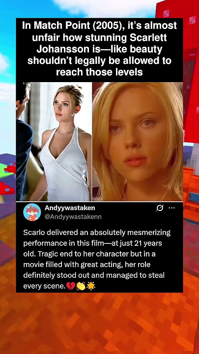 In Match Point (2005), it’s almost unfair how stunning Scarlett Johansson is—like beauty shouldn’t