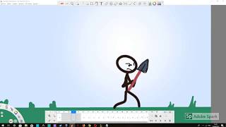 Stickman digging animation (gif)