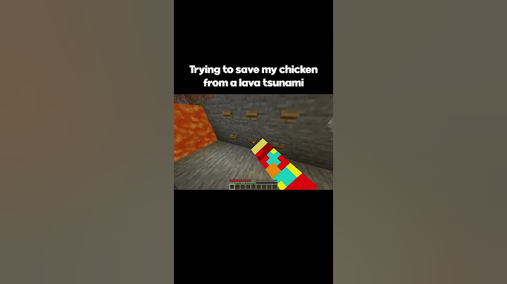 Minecraft Saving my Chicken From a Lava Tsunami