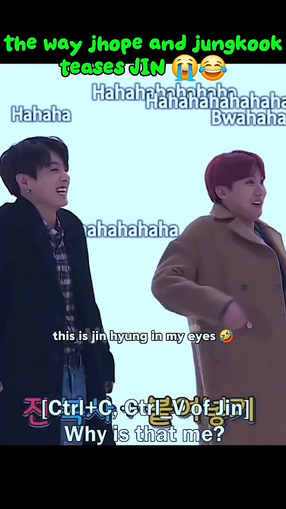 the way jungkook and jhope teases Jin #bts #jin #jungkook #jhope