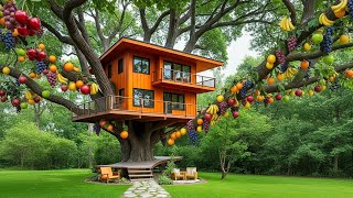 Tree Transformation Into a Luxury Treehouse 🌳🏡 | #satisfyingvideo #transformation #build