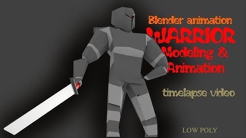 low poly character making in blender timelapse video