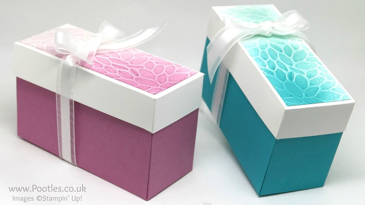 Sponged & Dry Embossed Lidded Box