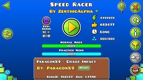 Geometry Dash Demon #178: Speed Racer by ZenthicAlpha (easy demon)