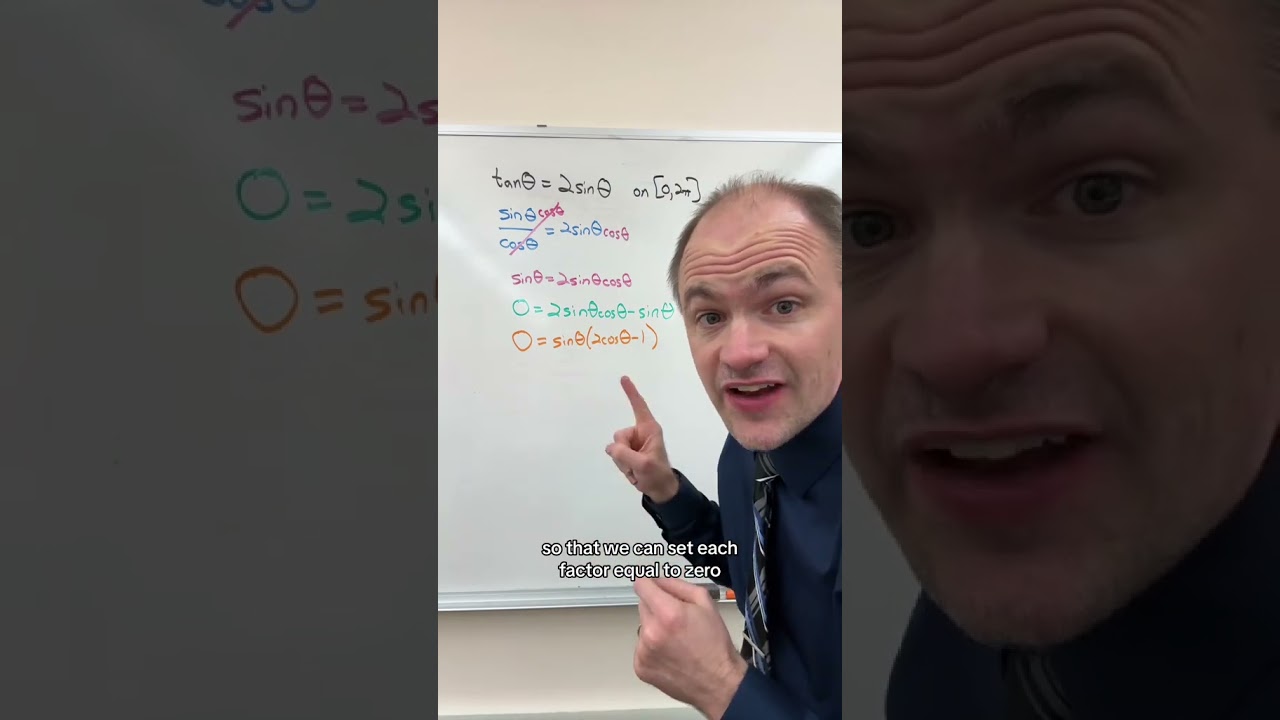 Practice With Trig Equations #shorts