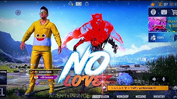 No Love 💔 - (SHUBH) | BGMI Lobby Edit | Agent Prince✨