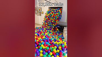 Intense living room Rigid ball simulation with over 13k balls 🔥 #blenderanimation #blender3d