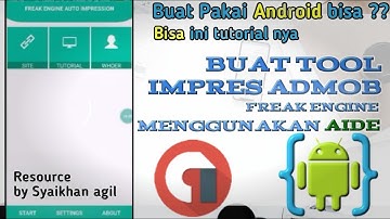 Source Code Aplikasi Tools Admob Freak Engine (Android Studio & AIDE IDE)