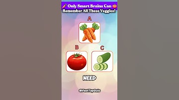 “Only Smart Brains Can Remember All These Veggies! #Shorts #QuizChallenge #GuessTheColor
