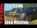 2017 Jeep Renegade  vs Cherokee vs Grand Cherokee Trailhawk Off-Road Mashup Review
