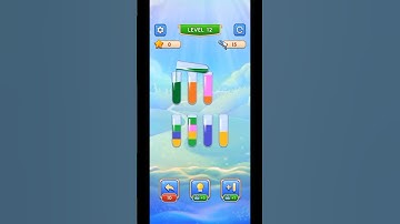 Water sort :  colour bottles level 12 #short #video #puzzle #water #colors#bottles