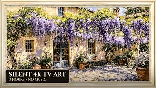 Wisteria Courtyard | 3 Hours Silent 4K TV Art Screensaver | No Music screenshot 1