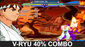 Variable Combo - Ryu (Retroachievements) - Street Fighter Alpha 3 Max [Combo in Description]