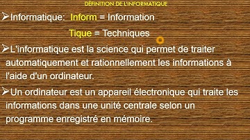 Cours 1 :Algorithmique et Structures de Données 1: Introduction à l’Informatique 2/5