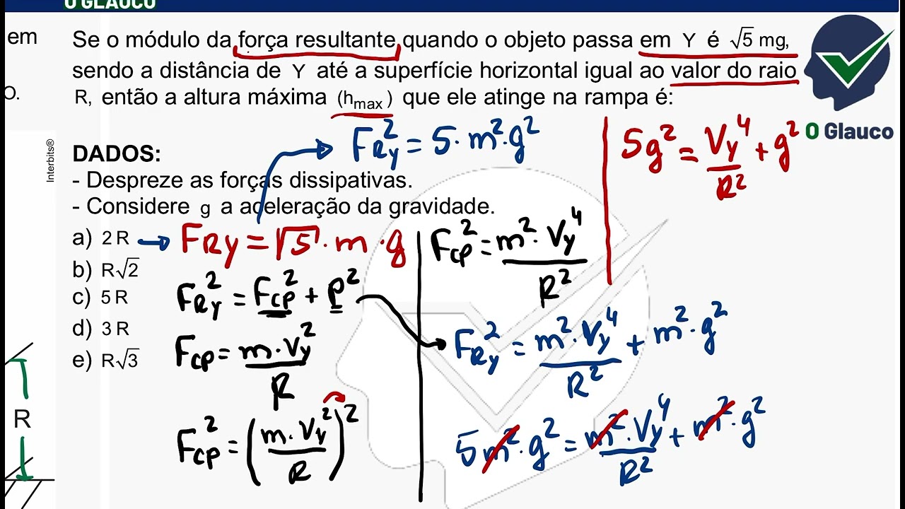 O desenho abaixo mostra um semicírculo associado a uma rampa, em que um objeto puntiforme