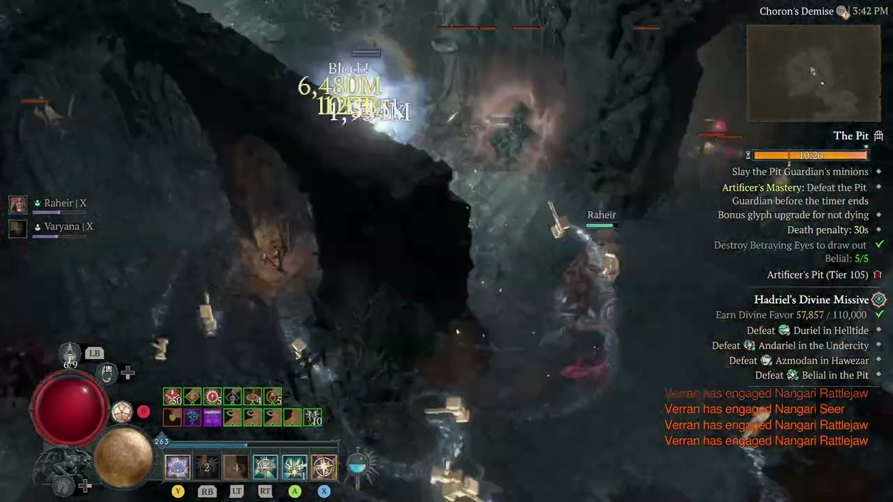 I minute left in pit 105…insane boss clutch diablo 4 endgame season 11