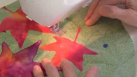 Machine Appliqué Basics 4 - Stitching irregular shapes using blanket stitch