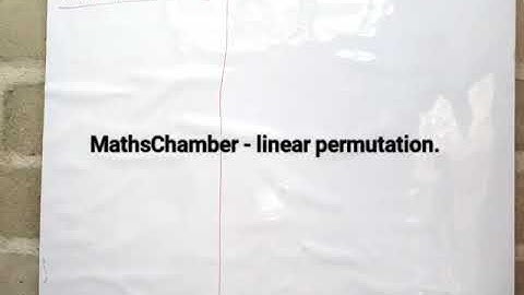 MathsChamber - linear permutation.