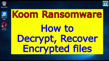 Koom virus (ransomware). How to decrypt .Koom files. Koom File Recovery Guide.