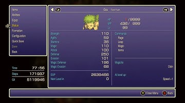 Final fantasy 6 Pixel Remaster Perfect Stats Leveling Gau