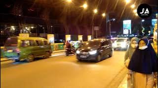 Kondisi malam hari di jembatan siborang #bus #truk