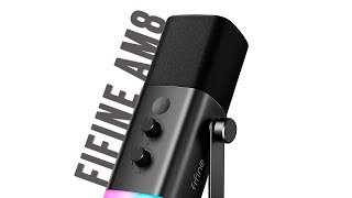 Fifine Ampligame AM8 review - dynamic microphone with USB-C and XLR