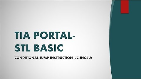 Siemens- STL Conditional Jump #siemens #plc