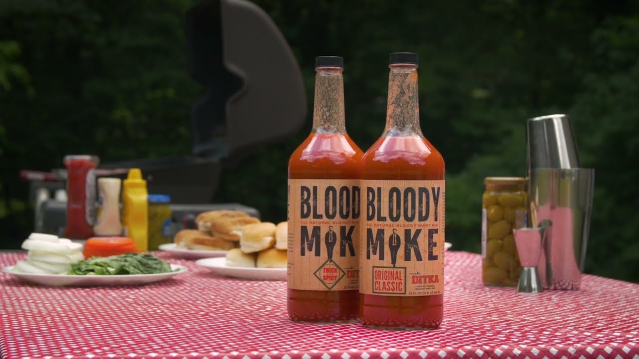 Bloody Mike Bloody Mary Mix Gluten Free, Cocktail Mixer,  Premium Ingredients, Mike Ditka Approved