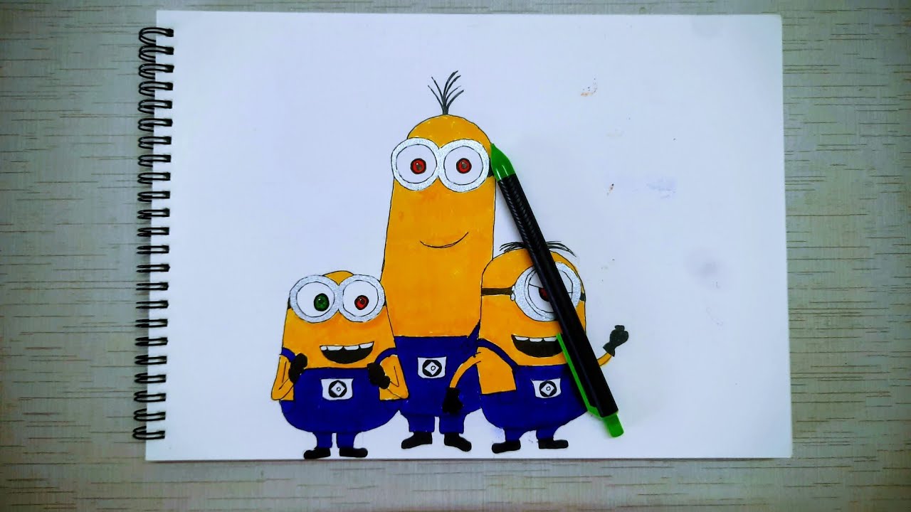 How to draw the minions|how to draw minions easy