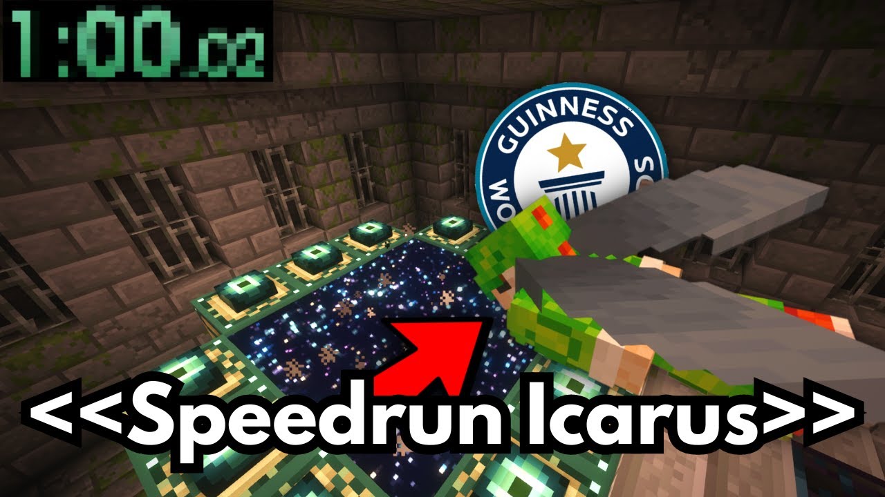 Le speedrun icarus sur minecraft... - YouTube