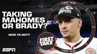 Patrick Mahomes or Tom Brady for 1️⃣ game...Who ya got? Stephen A., Shannon & RC pick 👀 | First Take