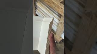 Coping molding the easy way. I cover this in depth in my full tutorials. #carpentry #construction