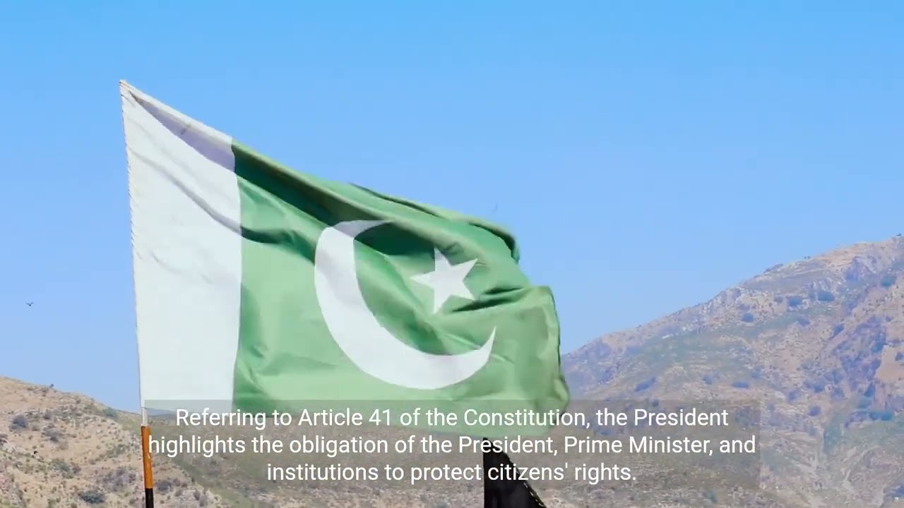 President of Pakistan Letter to Care Taker Government