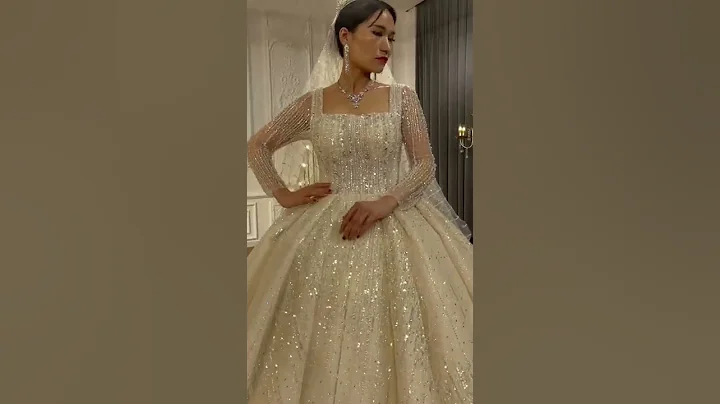 Amanda Novias wedding dress 2022 heavy beading crystal pearl bridal dress luxury style