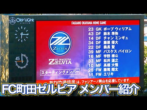 【2023  岡山vs町田】FC町田ゼルビア メンバー紹介