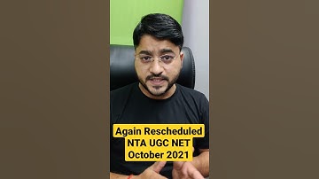 NTA UGC NET Exam Rescheduled again October 2021 Latest news #shorts