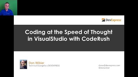 Visug - Don Wibier - Coding at the Speed of Thought in VisualStudio with CodeRush