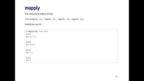 Loop Functions - mapply - Johns Hopkins University   Coursera