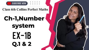 Class 6 Collins Perfect Maths Chapter-1 Number system Ex-1B #collins